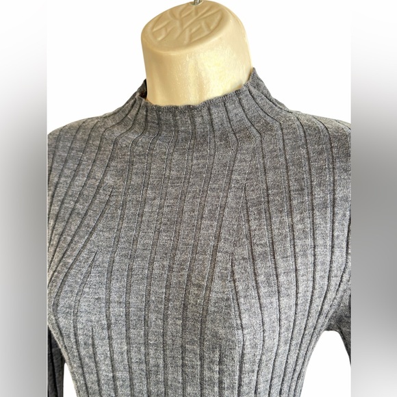 Banana Republic Merino Wool Ribbed Sweater Pullover Mock Neck Size S NEW - Picture 8 of 13